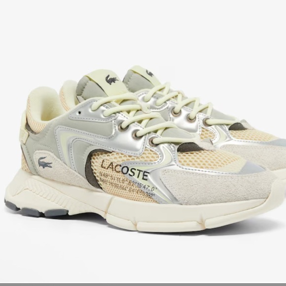 New 100% LACOSTE Men's L003 Neo Sneakers Sz 10 Tan/Yellow New